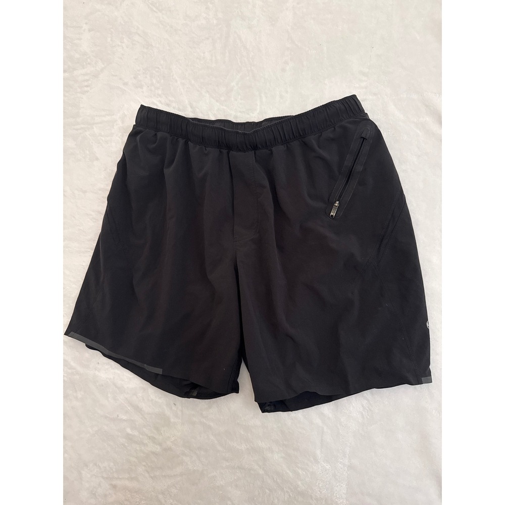 Lululemon Pace Breaker Linerless 7" Shorts Mens Black Size L Athletic Running